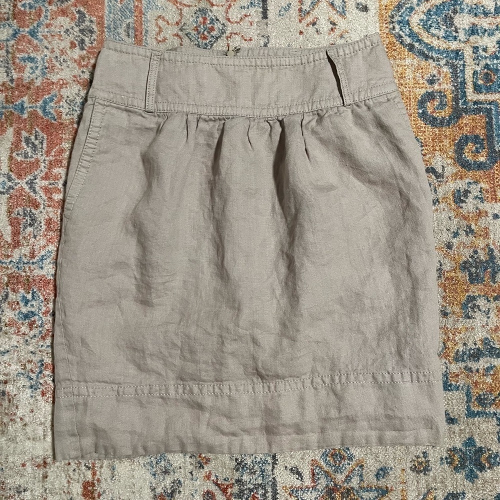 Vintage Banana Republic 100% linen cream pencil skirt